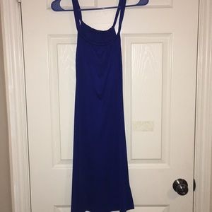 Royal Blue 100% silk midi dress